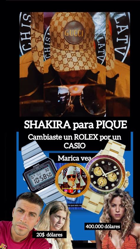 cambiaste un rolex por un casio|'Cambiaste un Rolex por un Casio': la frase de Shakira que movió .